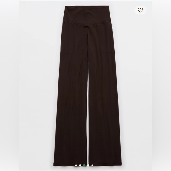 OFFLINE By Aerie Real Me XTRA High Waisted Wide Leg Leggings Deep Earth (Brown) - Picture 6 of 7